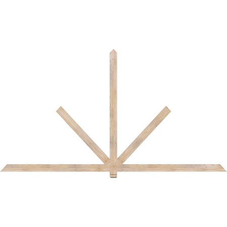 Ekena Millwork Kennewick Smooth Timber Gable Bracket, Douglas Fir, 108"W x 58"H x 1 1/2"D x 3 1/2"F, 13/12 Pitch GBW108X58X0204KEN00SDF